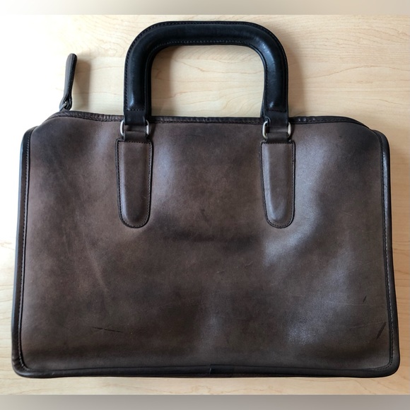 Vintage Coach NYC Slim Satchel in Mocha - Picture 9 of 16